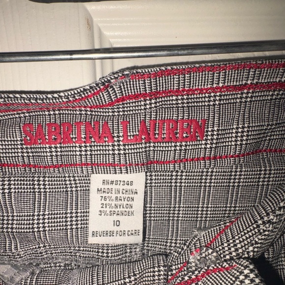 Sabrina Lauren Houndstooth Print Pencil Skirt Size 8 - Picture 3 of 5